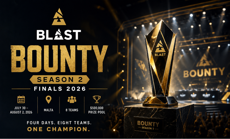 BLAST Bounty Season 2 Finals 2026 Counter-Strike 2 tournament at BLAST Studios in Malta